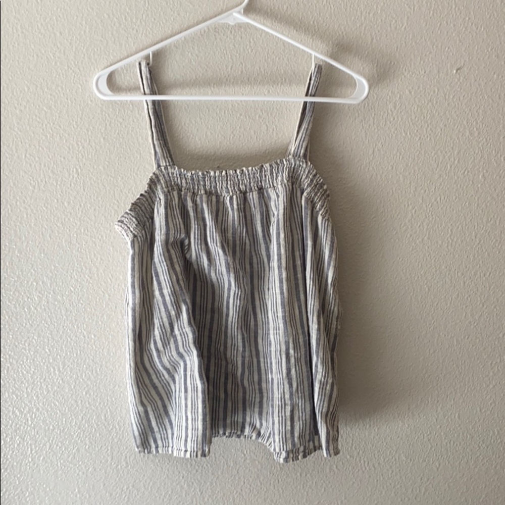 Old Navy Beachy Blue White Striped Tank Top
